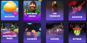 Mini-jeux Mystake – Balloon, Aviator, Big Bass Crash, XCrash, Bitman, DoubleX