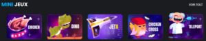Mini-jeux exclusifs Mystake – Chicken, JetX, Dino, Teleport